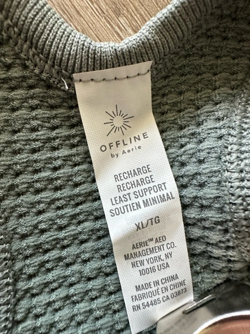 Aerie OFFLINE Main Squeeze Seamless Waffle Sports Bra Size XL NWT - Picture 9 of 13